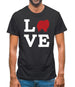 Love Pomeranian Dog Silhouette Mens T-Shirt