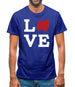 Love Pomeranian Dog Silhouette Mens T-Shirt