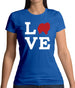 Love Pomeranian Dog Silhouette Womens T-Shirt