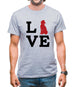 Love Poodle Dog Silhouette Mens T-Shirt