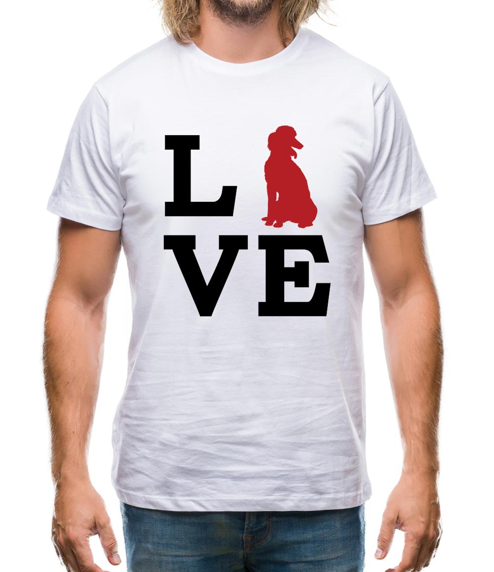Love Poodle Dog Silhouette Mens T-Shirt
