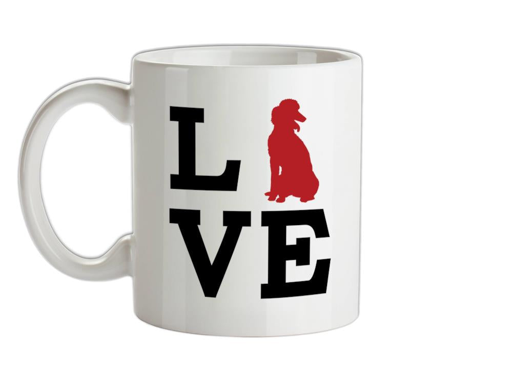 Love Poodle Dog Silhouette Ceramic Mug