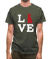 Love Poodle Dog Silhouette Mens T-Shirt