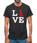 Love Poodle Dog Silhouette Mens T-Shirt