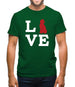 Love Poodle Dog Silhouette Mens T-Shirt