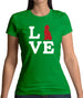 Love Poodle Dog Silhouette Womens T-Shirt