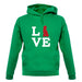 Love Poodle Dog Silhouette unisex hoodie