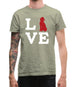 Love Poodle Dog Silhouette Mens T-Shirt