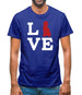 Love Poodle Dog Silhouette Mens T-Shirt