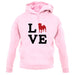 Love Pug Dog Silhouette unisex hoodie