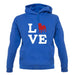 Love Pug Dog Silhouette unisex hoodie