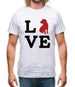 Love Shar Pei Dog Silhouette Mens T-Shirt