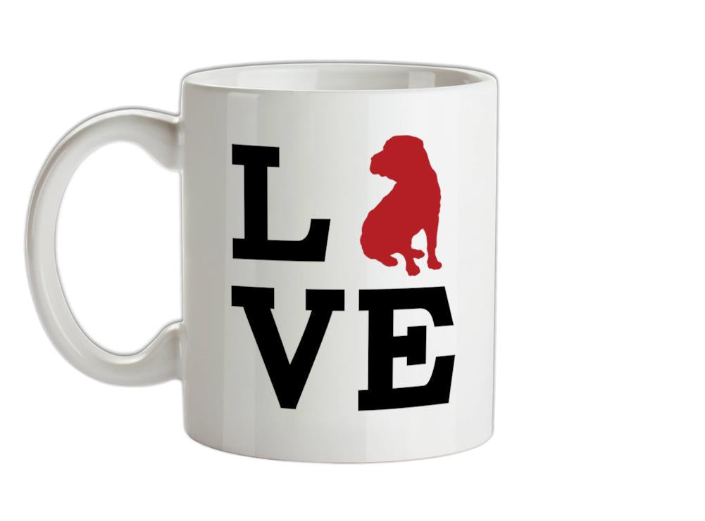 Love Shar Pei Dog Silhouette Ceramic Mug