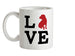 Love Shar Pei Dog Silhouette Ceramic Mug