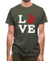 Love Shar Pei Dog Silhouette Mens T-Shirt