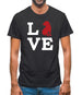 Love Shar Pei Dog Silhouette Mens T-Shirt