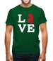 Love Shar Pei Dog Silhouette Mens T-Shirt