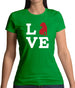 Love Shar Pei Dog Silhouette Womens T-Shirt