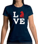 Love Shar Pei Dog Silhouette Womens T-Shirt