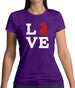 Love Shar Pei Dog Silhouette Womens T-Shirt