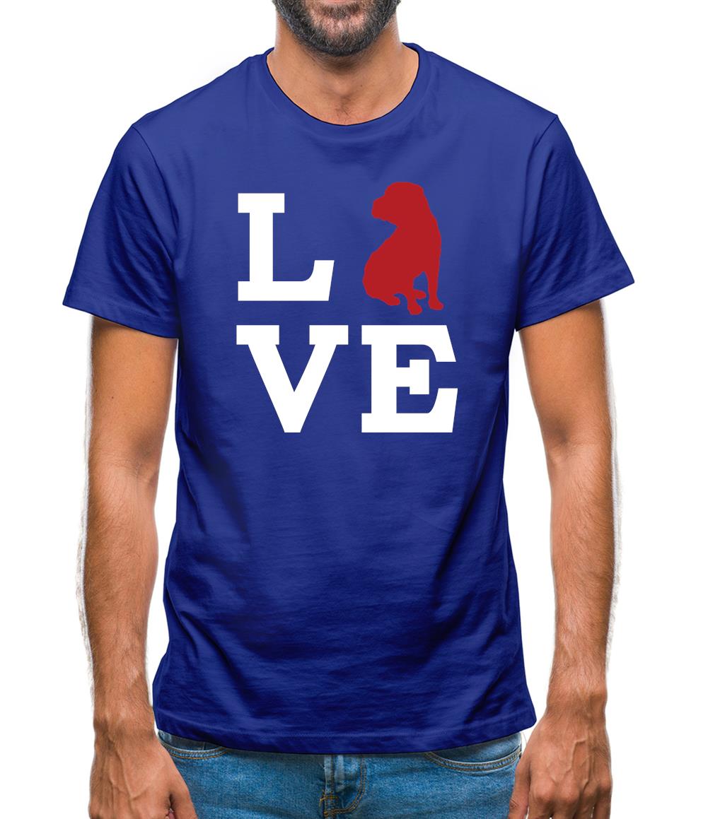 Love Shar Pei Dog Silhouette Mens T-Shirt