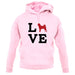 Love Shiba Inu Dog Silhouette unisex hoodie