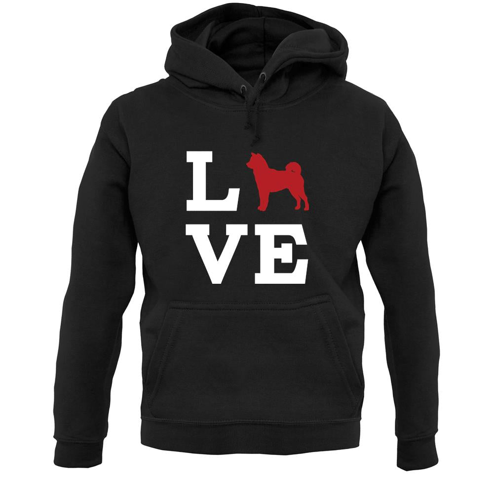 Love Shiba Inu Dog Silhouette Unisex Hoodie