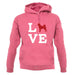 Love Shiba Inu Dog Silhouette unisex hoodie