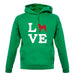 Love Shiba Inu Dog Silhouette unisex hoodie