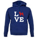 Love Shiba Inu Dog Silhouette unisex hoodie