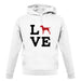 Love Vizsla Dog Silhouette unisex hoodie