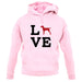 Love Vizsla Dog Silhouette unisex hoodie