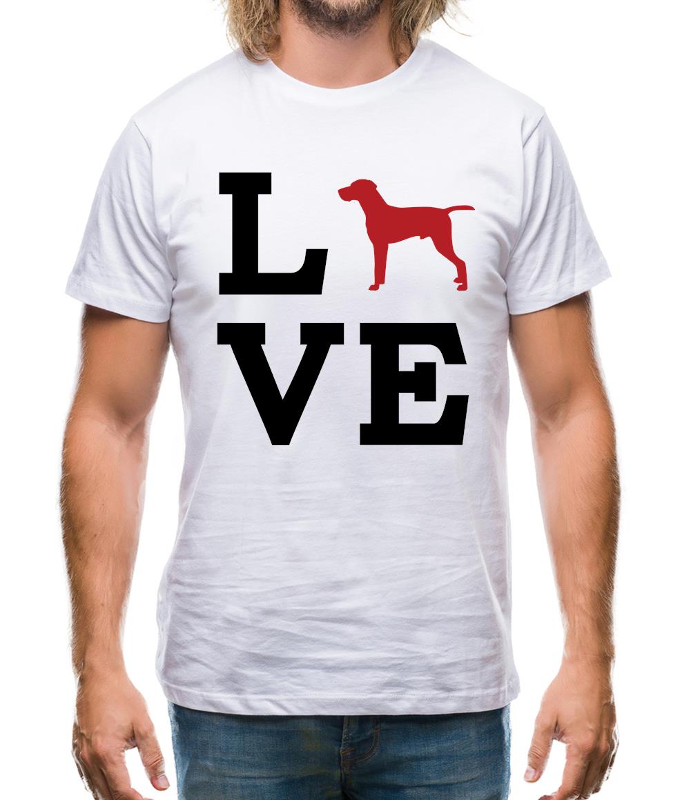 Love Vizsla Dog Silhouette Mens T-Shirt