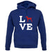 Love Vizsla Dog Silhouette unisex hoodie