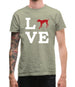 Love Weimaraner Dog Silhouette Mens T-Shirt