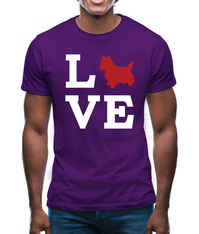 Love Westie Dog Silhouette Mens T-Shirt