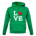 Love Westie Dog Silhouette unisex hoodie