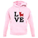 Love Yorkshire Terrier Dog Silhouette unisex hoodie