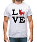 Love Yorkshire Terrier Dog Silhouette Mens T-Shirt