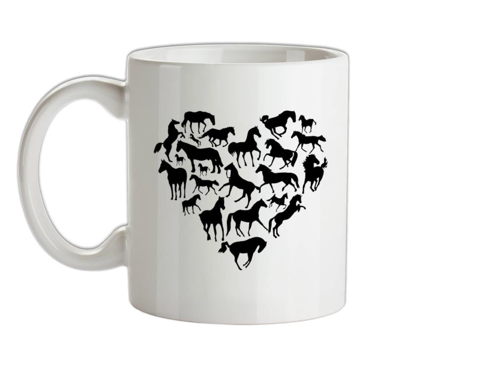 Love Heart Horse Ceramic Mug