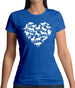Love Heart Horse Womens T-Shirt