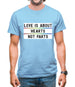 Love Is About Hearts, Not Parts Mens T-Shirt