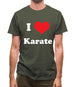 I Love Karate Mens T-Shirt