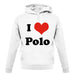I Love Polo unisex hoodie