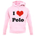 I Love Polo unisex hoodie