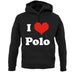 I Love Polo unisex hoodie