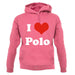 I Love Polo unisex hoodie