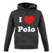 I Love Polo unisex hoodie