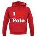 I Love Polo unisex hoodie