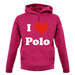 I Love Polo unisex hoodie